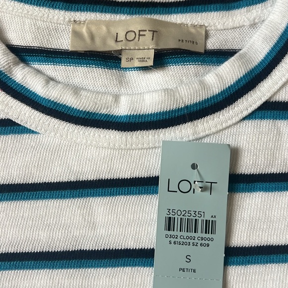 5 for $20 SALE! NWT Loft striped cotton Tank SP - Picture 2 of 2